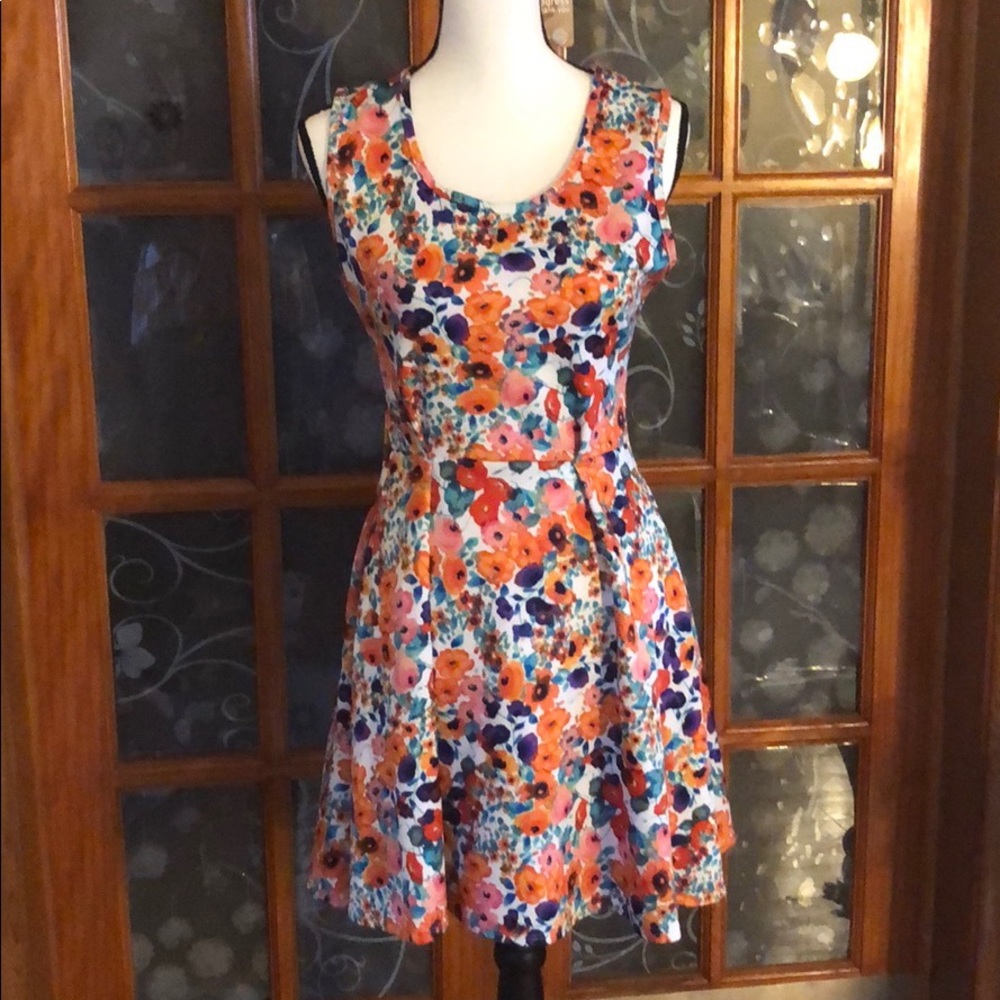 Spring, skater style, flowered dress